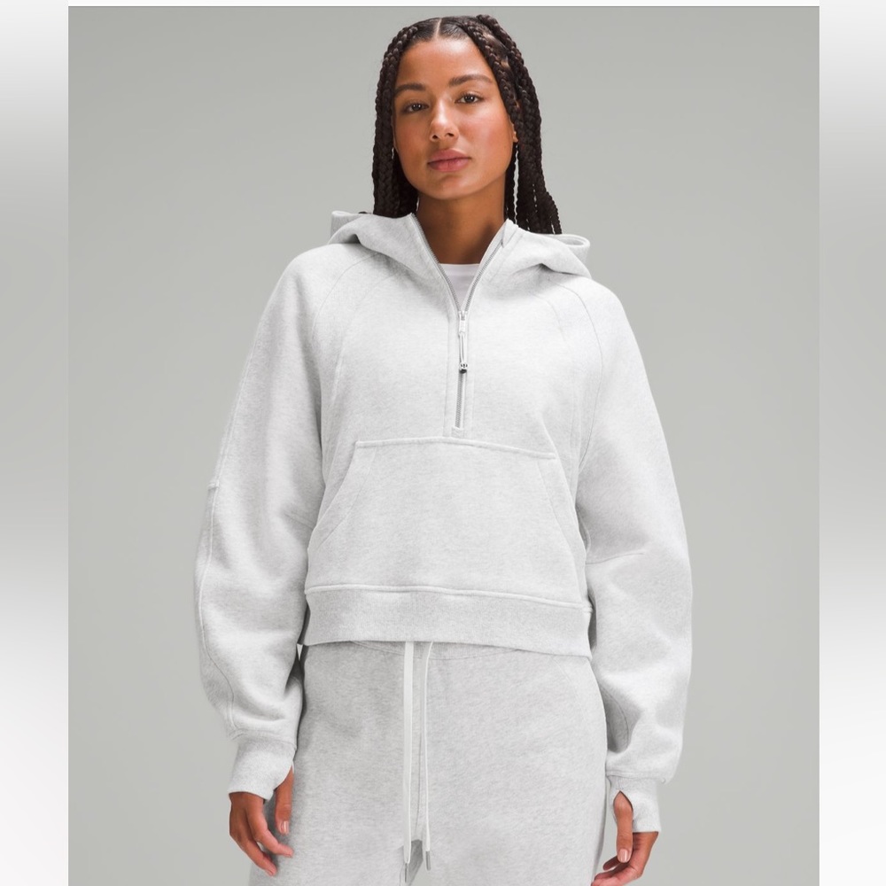 Lululemon half zip scuba heather gray m/l